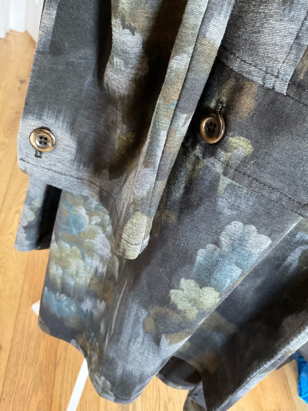 PURE Essence Abstract Floral Swing Jacket Tunic XL Made in Canada - Picture 8 of 8